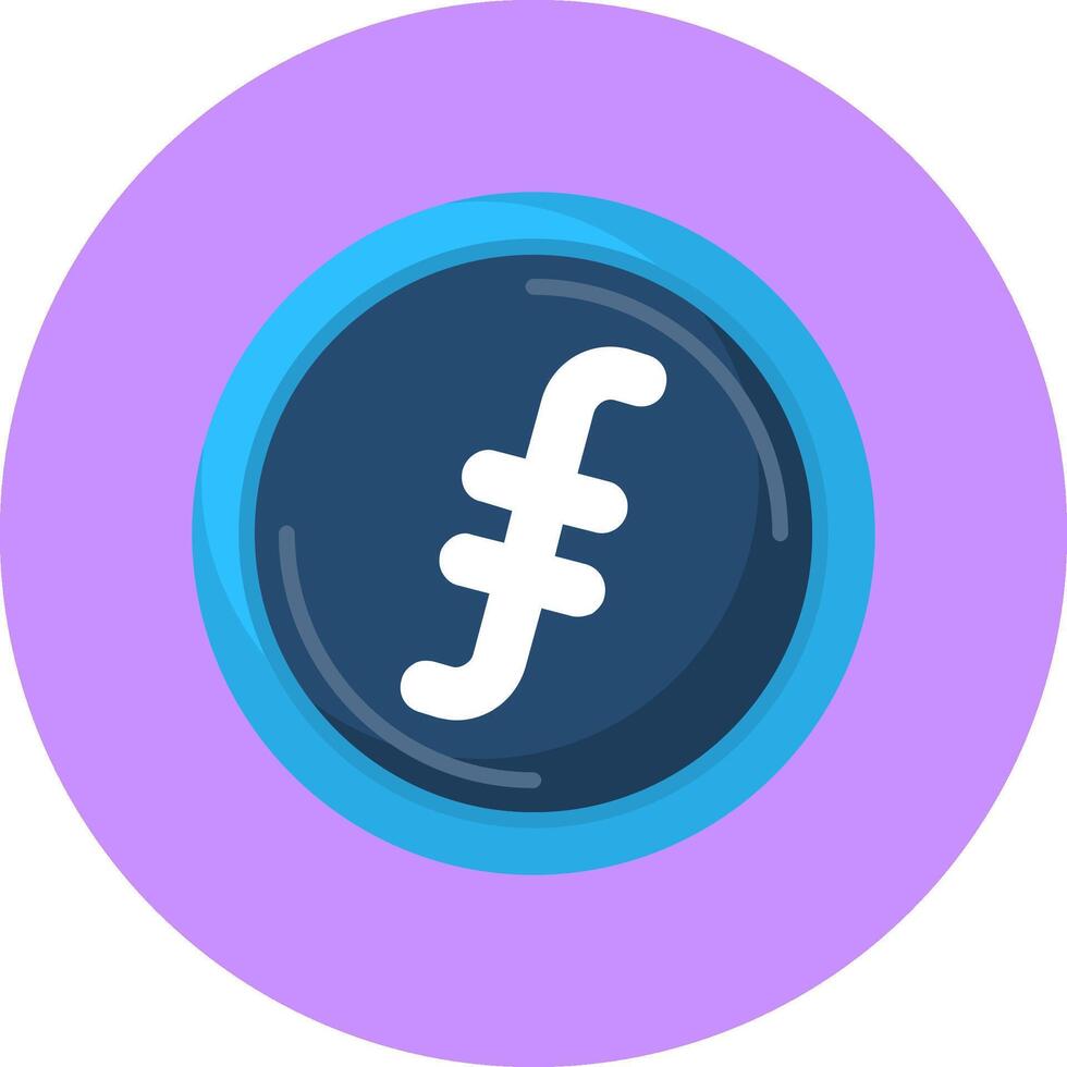 Filecoin Flat Circle Style Icon vector