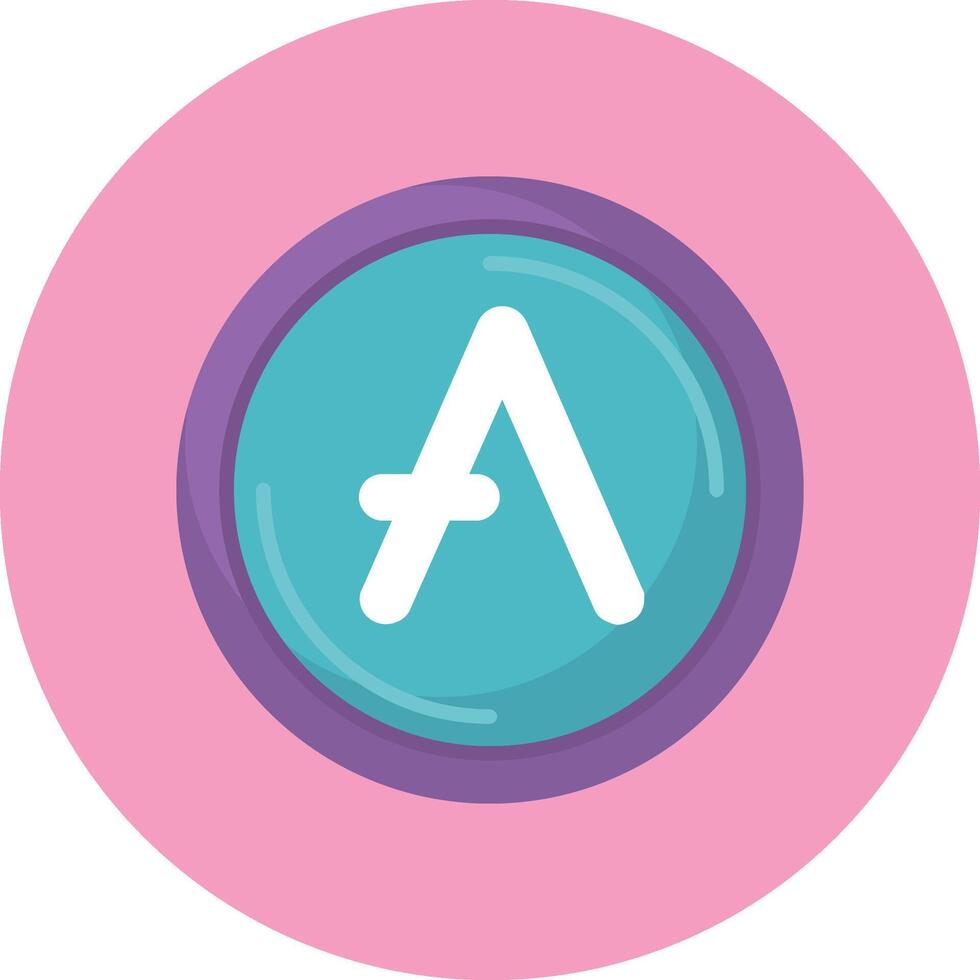Aave Flat Circle Style Icon vector