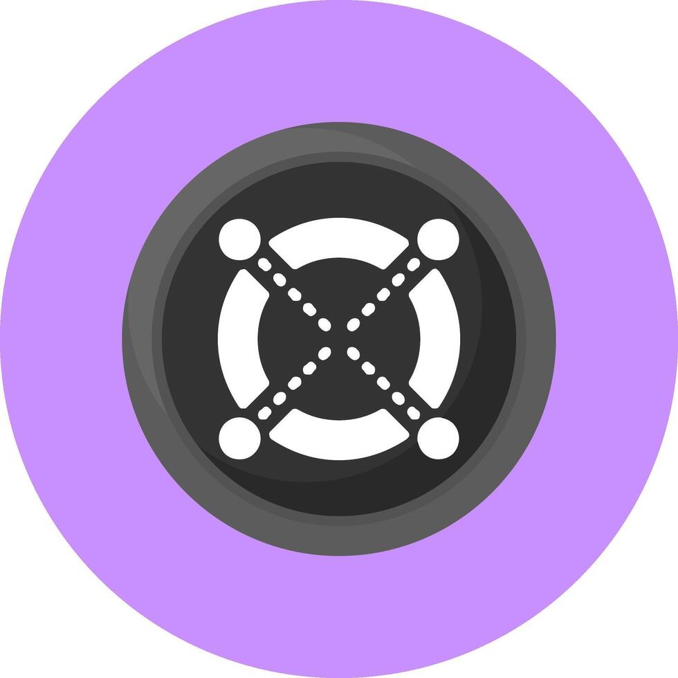Elrond Flat Circle Style Icon vector