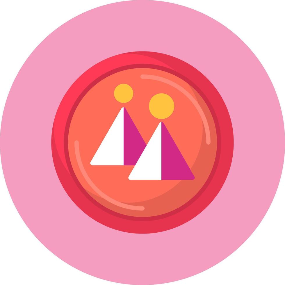 Decentraland Flat Circle Style Icon vector