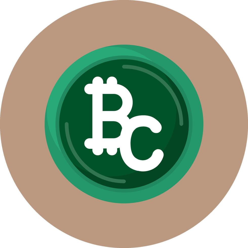 Bitcoin Cash Flat Circle Style Icon vector