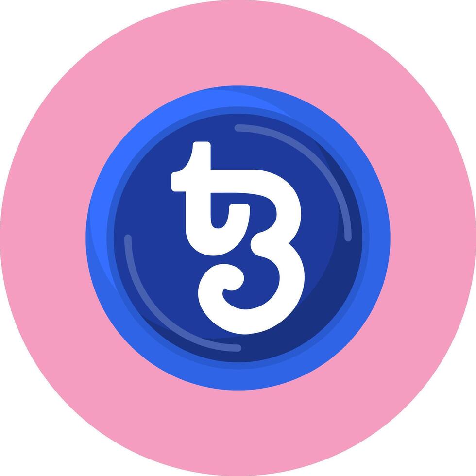 Tezos Flat Circle Style Icon vector