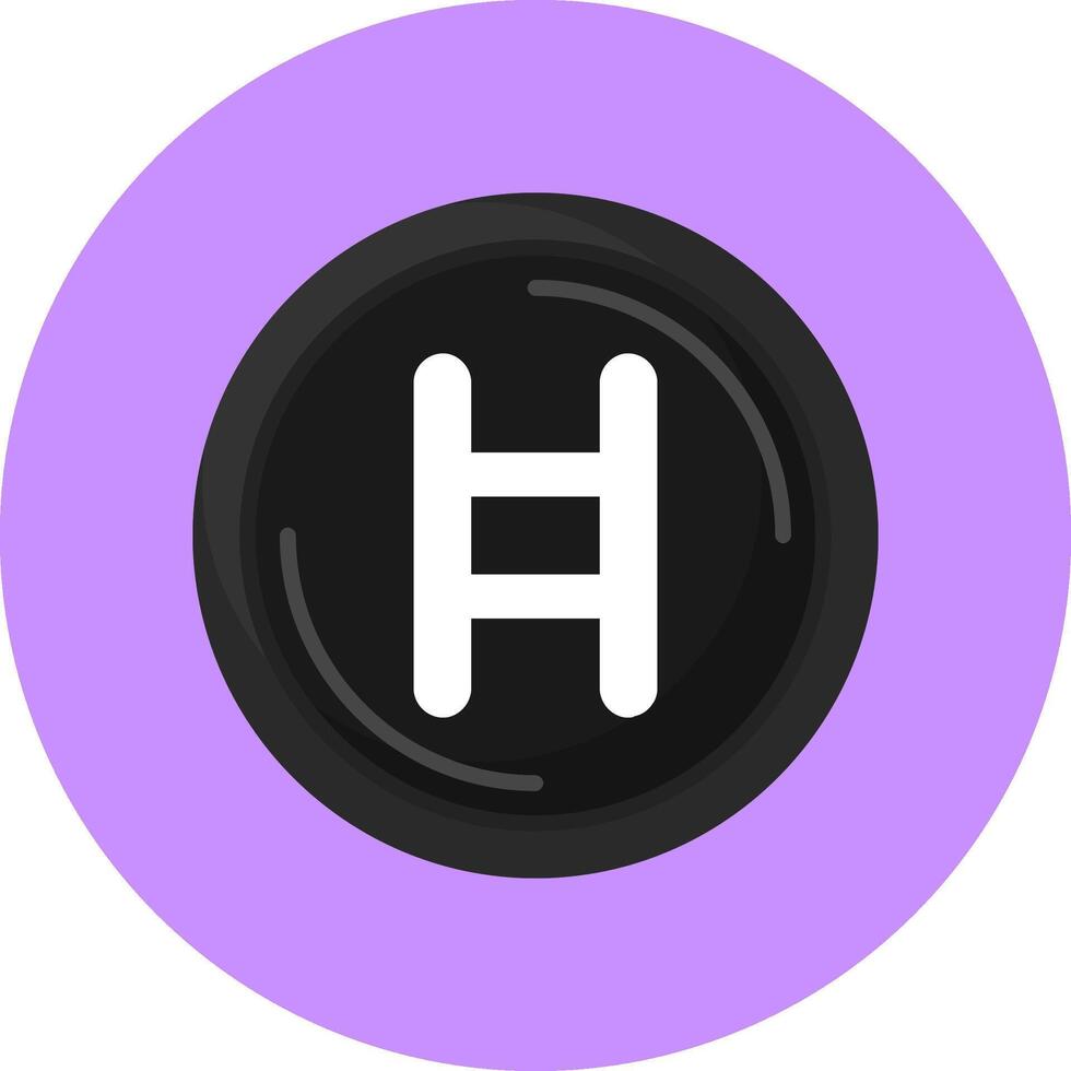 Hedera Flat Circle Style Icon vector