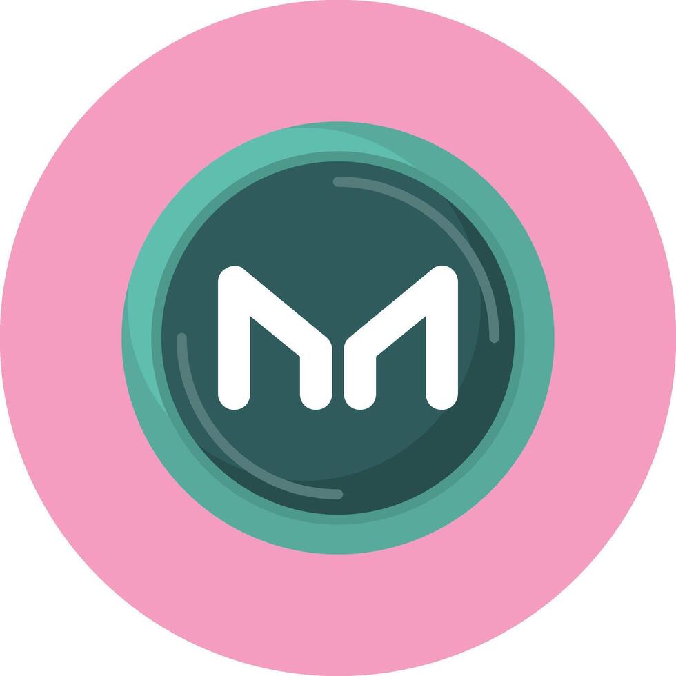 Maker Flat Circle Style Icon vector