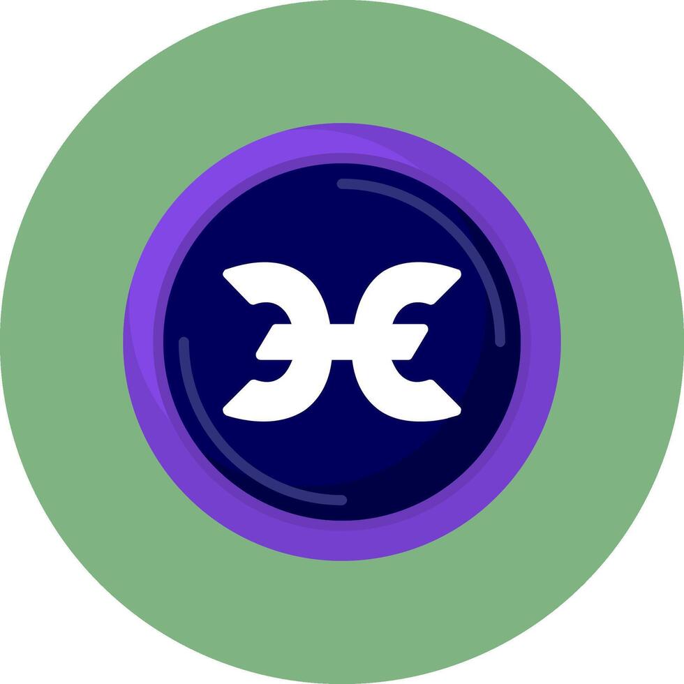 Holo Flat Circle Style Icon vector