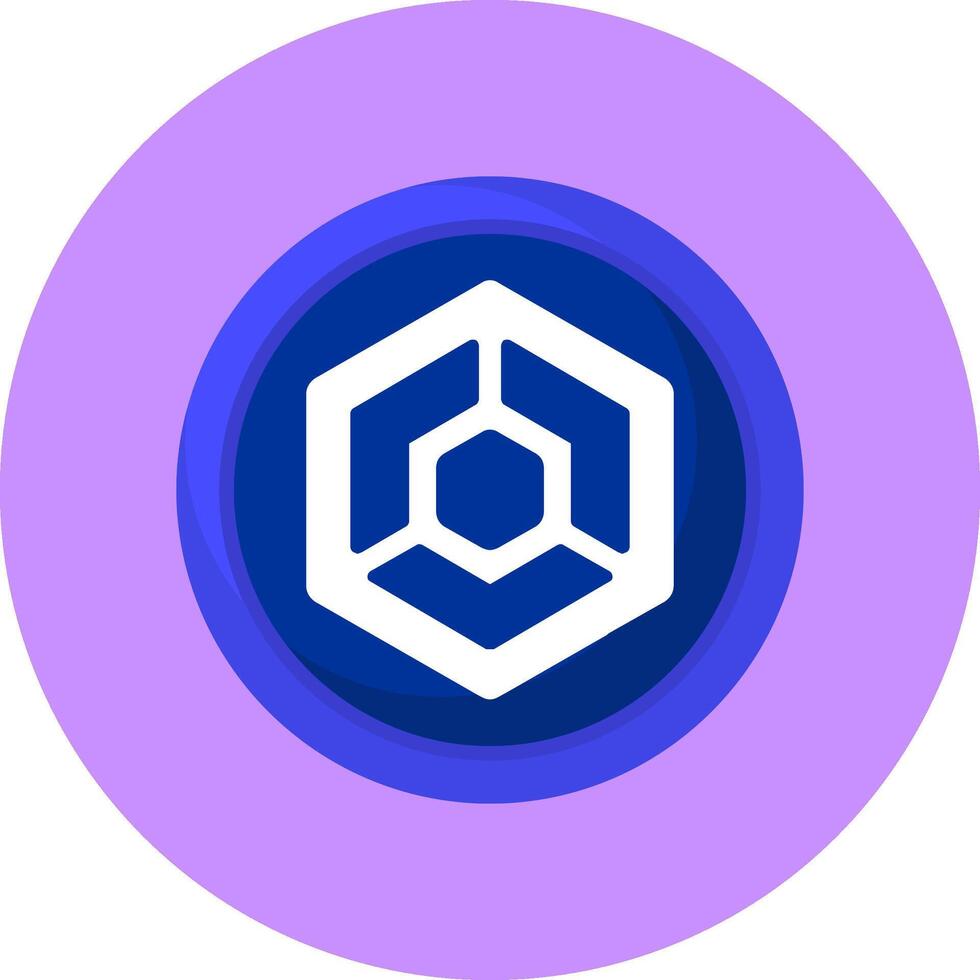 Thetan Arena Coin Flat Circle Style Icon vector