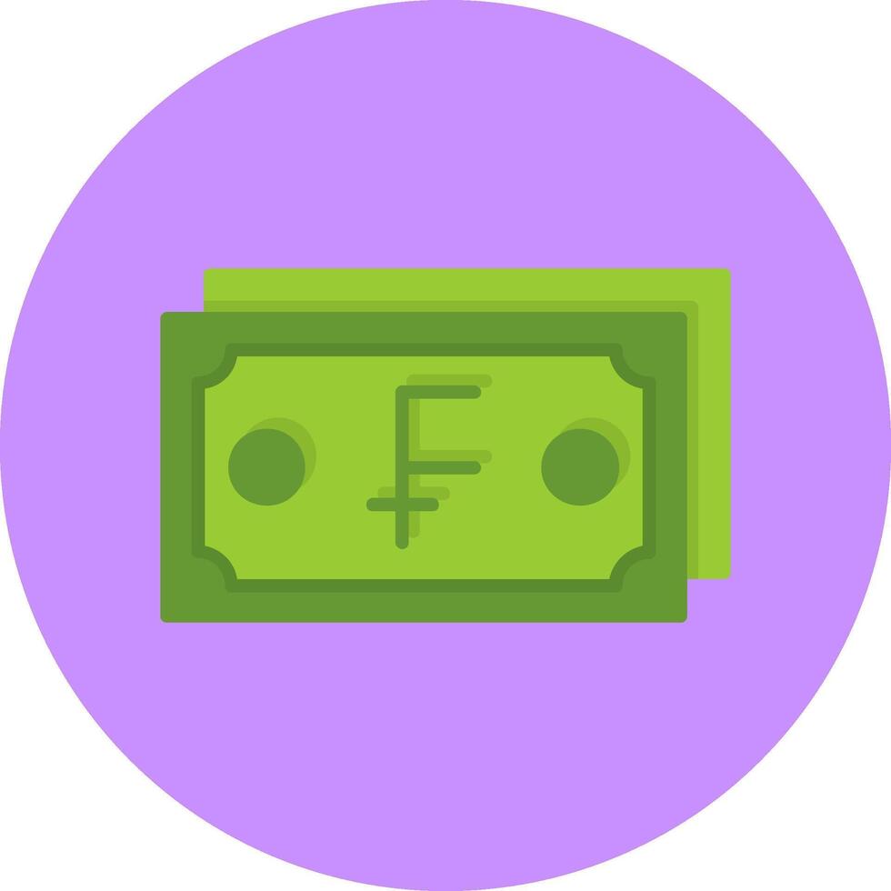 Swiss Franc Note Icon Sample Pro and Pro SVG vector