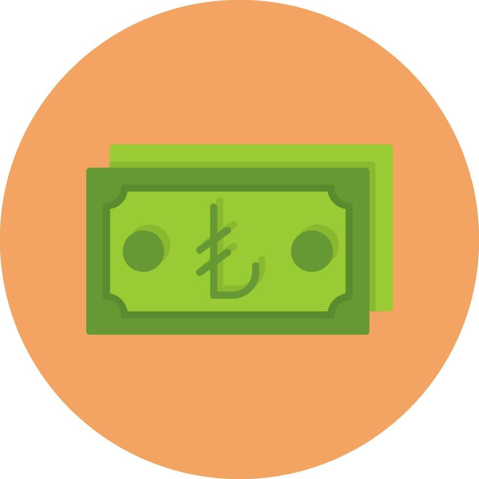 Turkish Lira Note Icon Sample Pro and Pro SVG vector