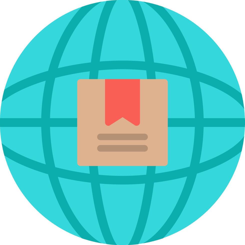 Global Delivery Flat Illustration Design vector