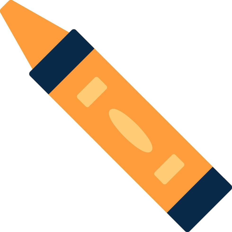 Crayon Flat Illustration Design vector