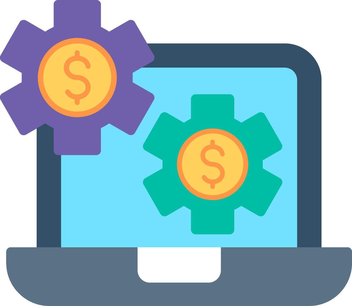 Finance Software Flat Illustration Design vector