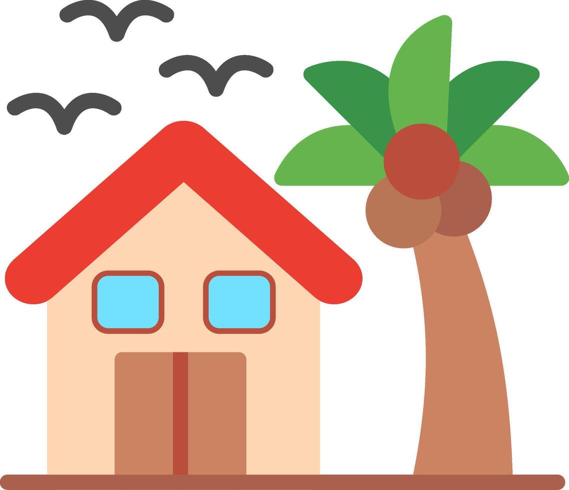 Resort Flat Illustration Design vector