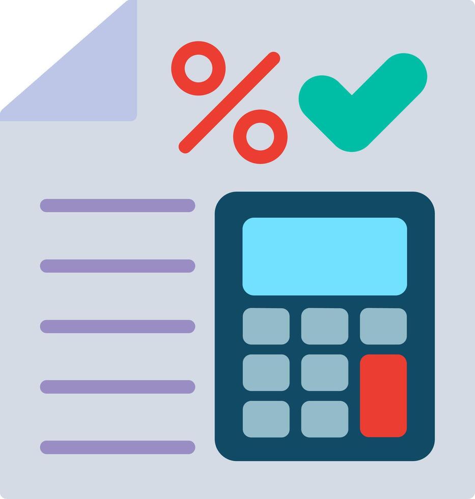 Calculation Flat Illustration Design vector