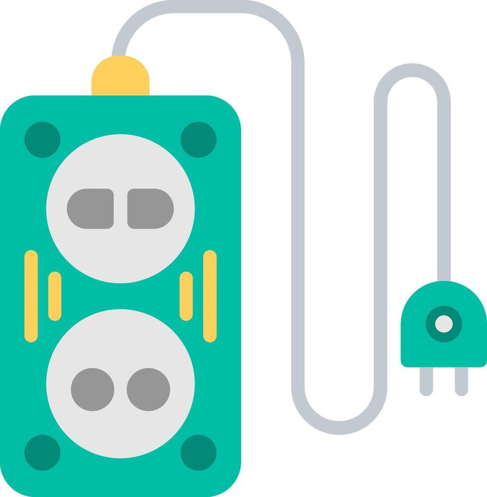 Extension Cord Flat Illustration Design vector