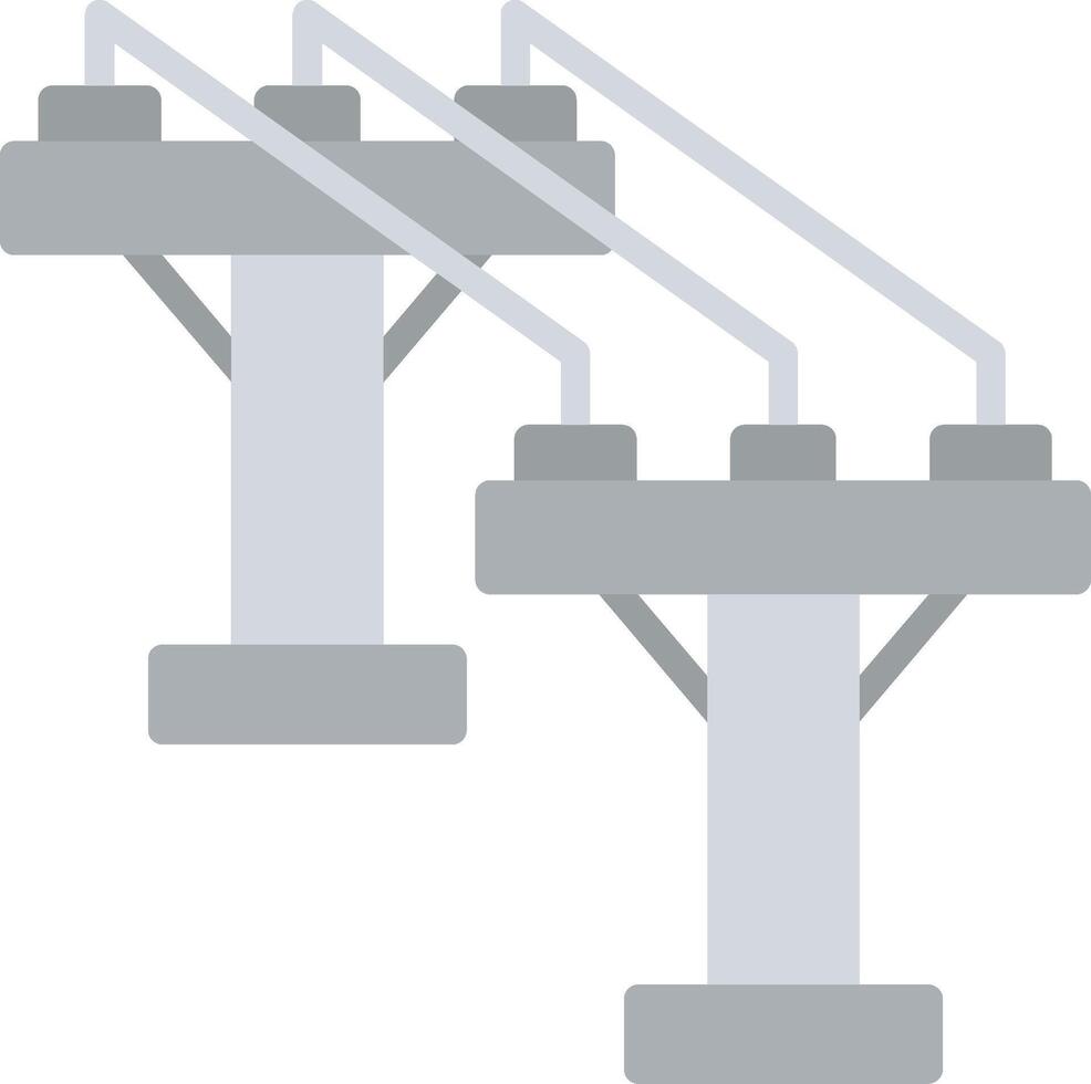 Electric Pole Flat Illustration Design vector