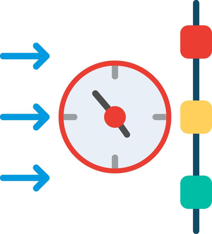 TimeGlyph Two Color Flat Illustration Design vector