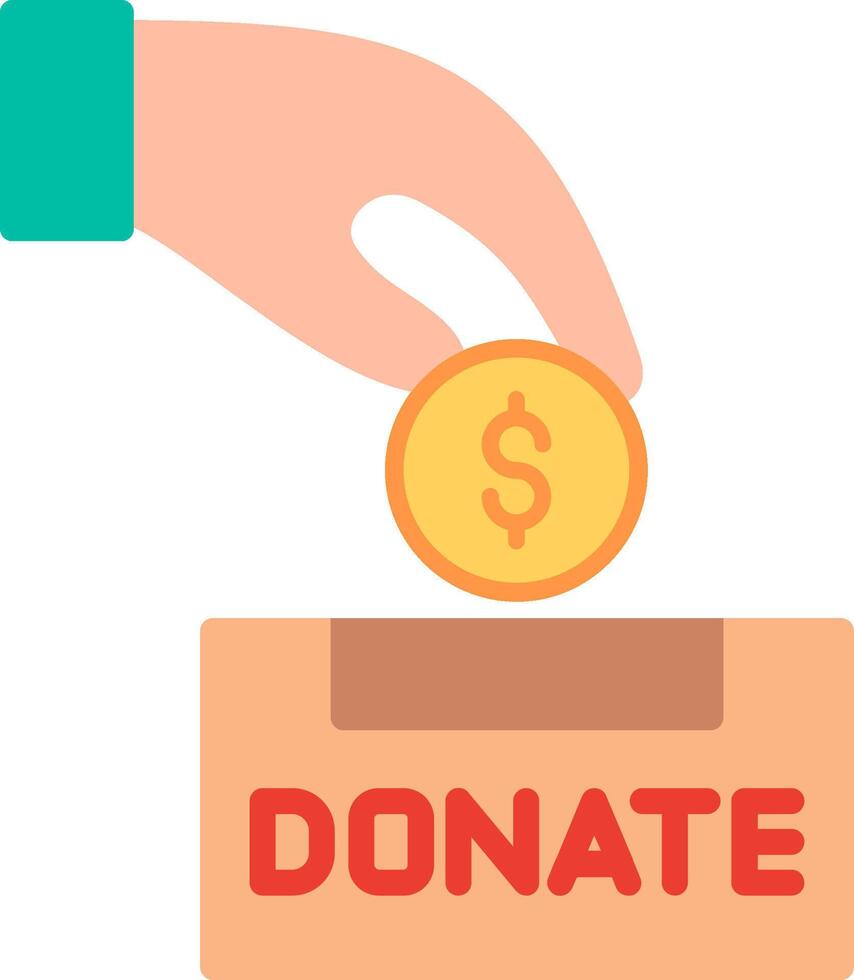 Donation Flat Illustration Design vector