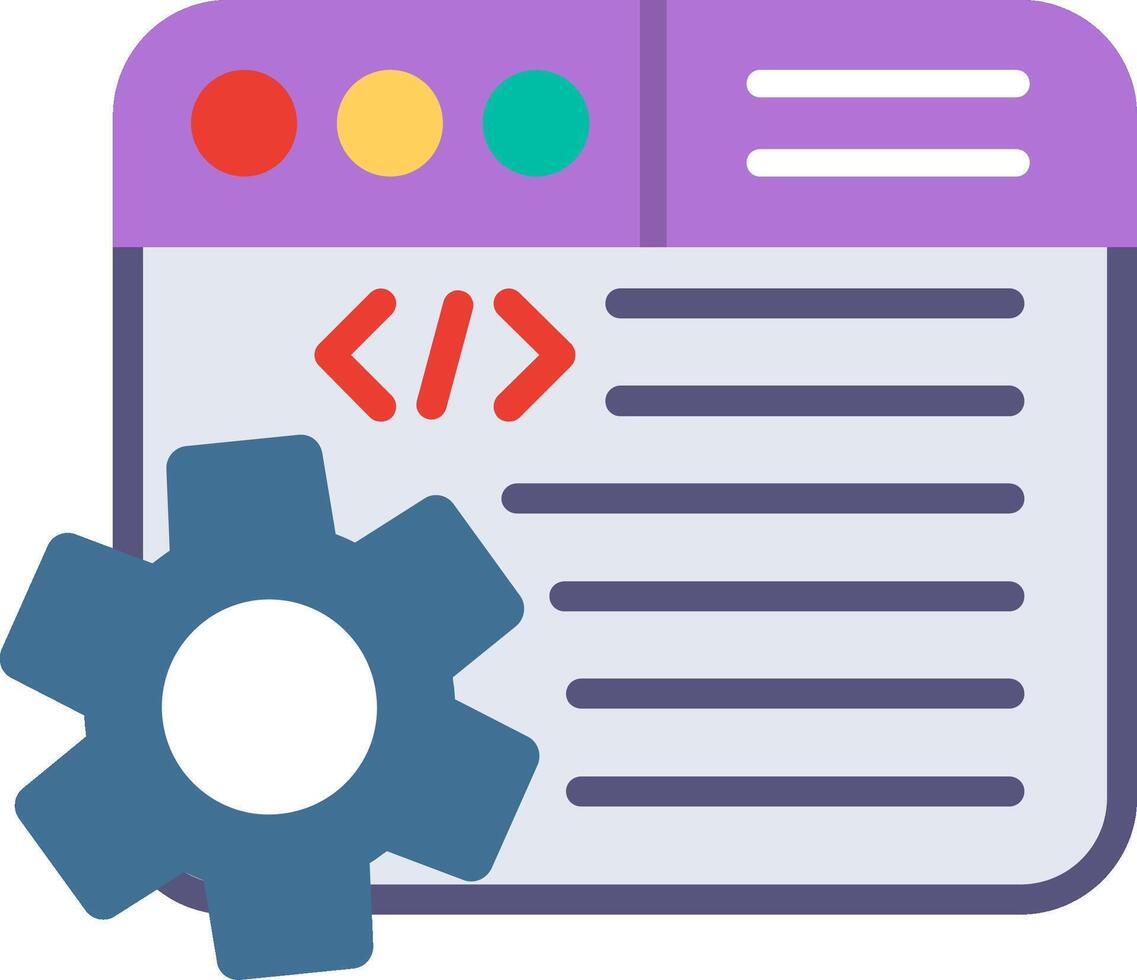Web Programming Flat Illustration Design vector