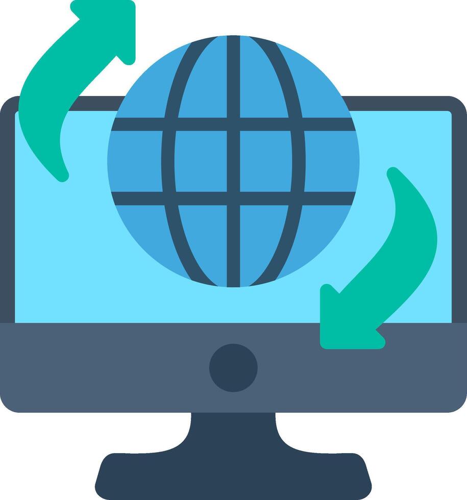 Remote Access Flat Illustration Design vector