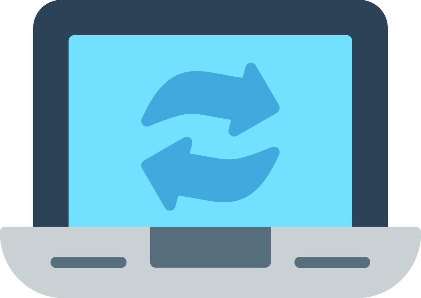 Synchronize Flat Illustration Design vector