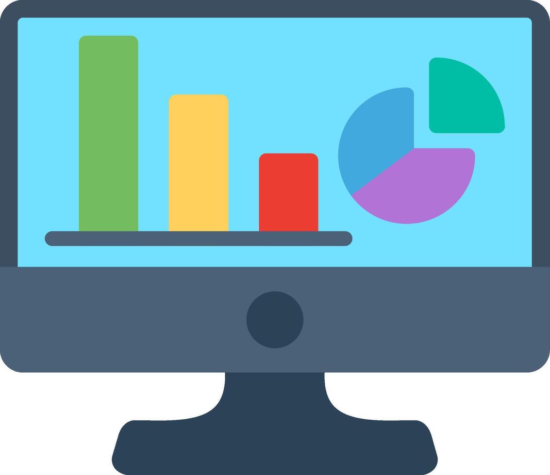 Web Analytics Flat Illustration Design vector
