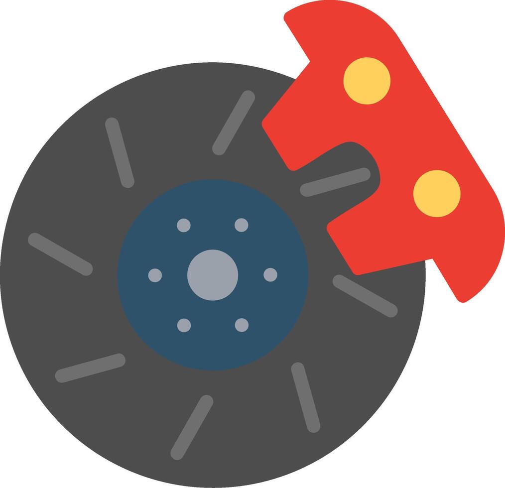 Disc Brake Flat Illustration Design vector