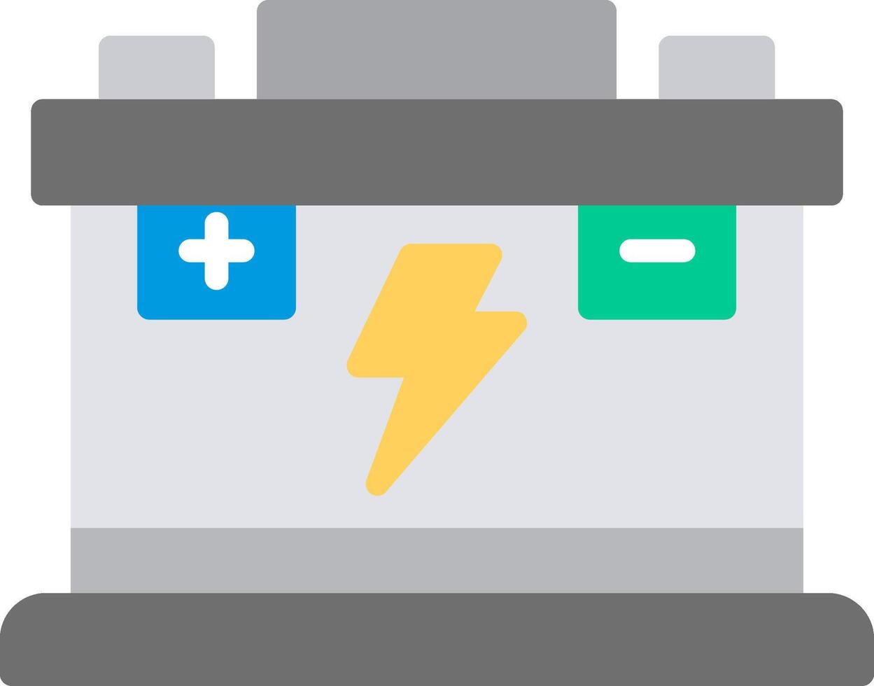 Car Battery Flat Illustration Design vector