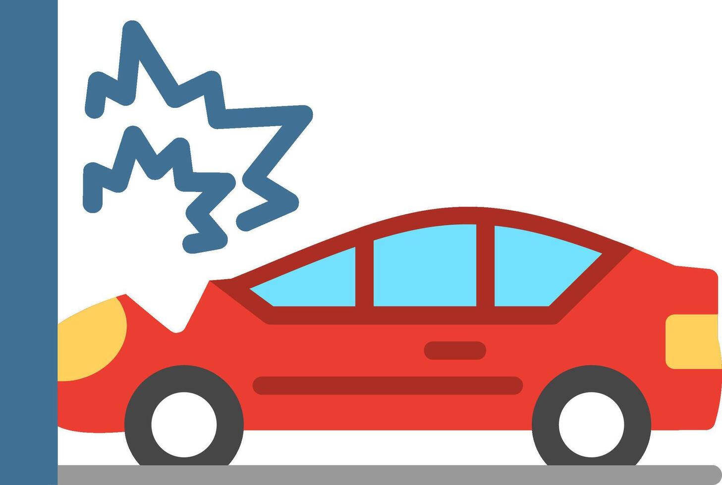 Accident Flat Illustration Design vector