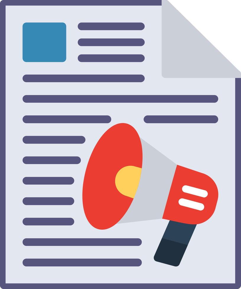 Press Release Flat Illustration Design vector