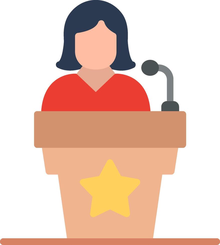 Spokesperson Flat Illustration Design vector