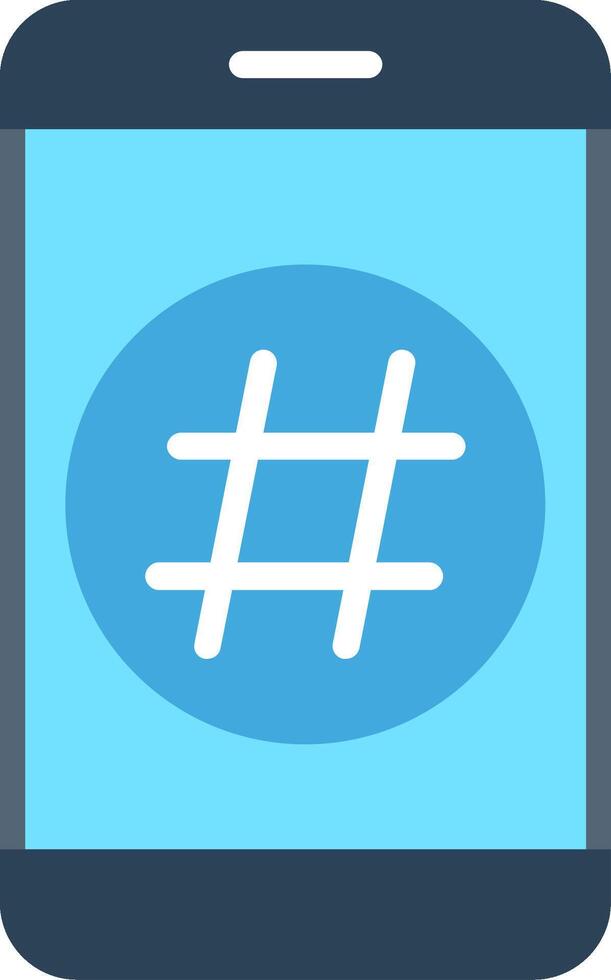 Hashtag Flat Illustration Design vector