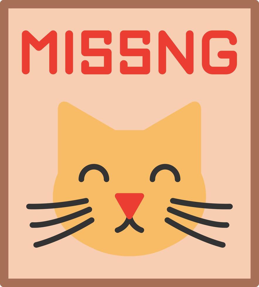 Missing Flat Illustration Design vector