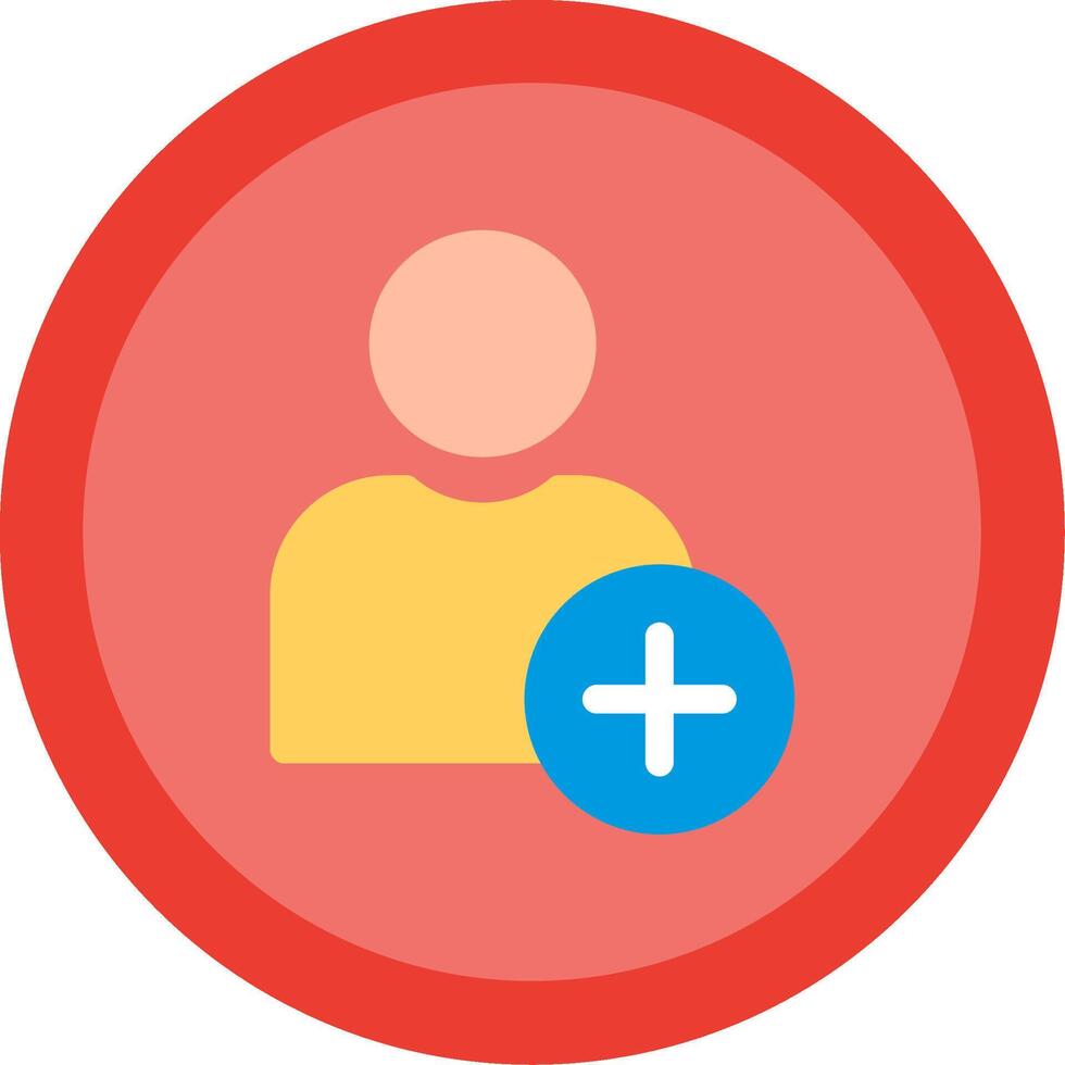 Add User Flat Illustration Design vector