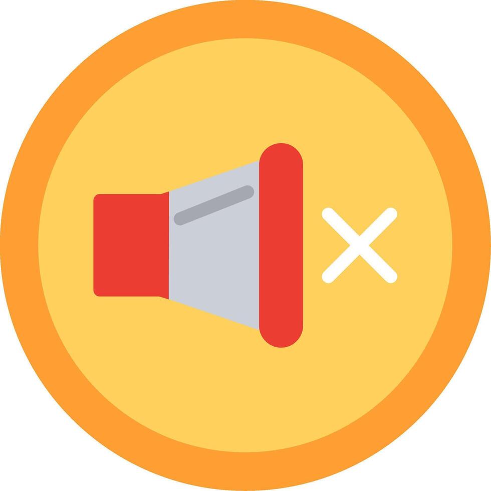 Mute Flat Illustration Design vector