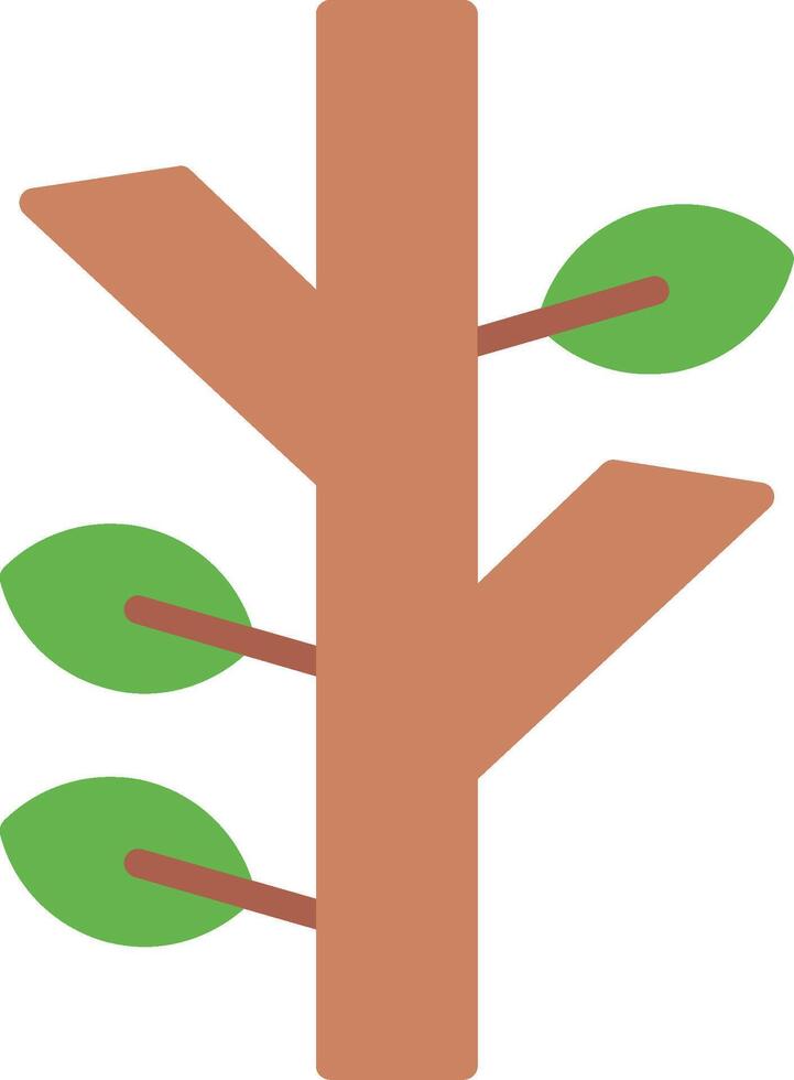 Tree Branch Flat Illustration Design vector