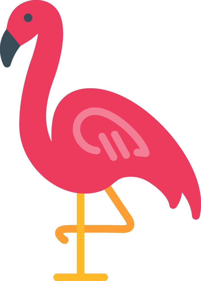 Flamingo Flat Illustration Design vector