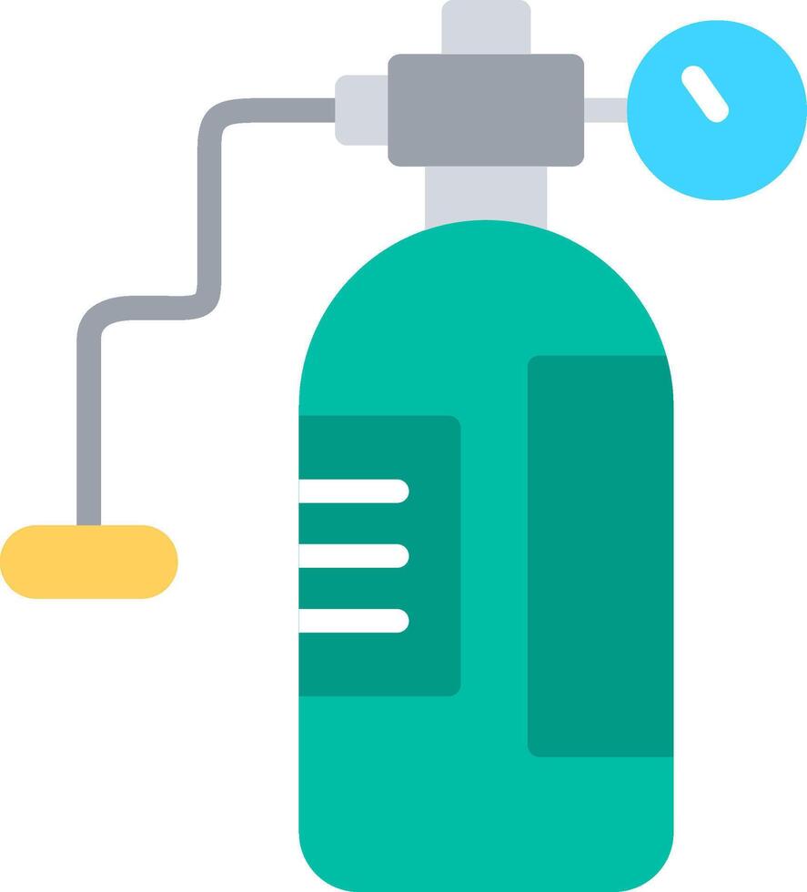 Oxygen Tank Flat Illustration Design vector