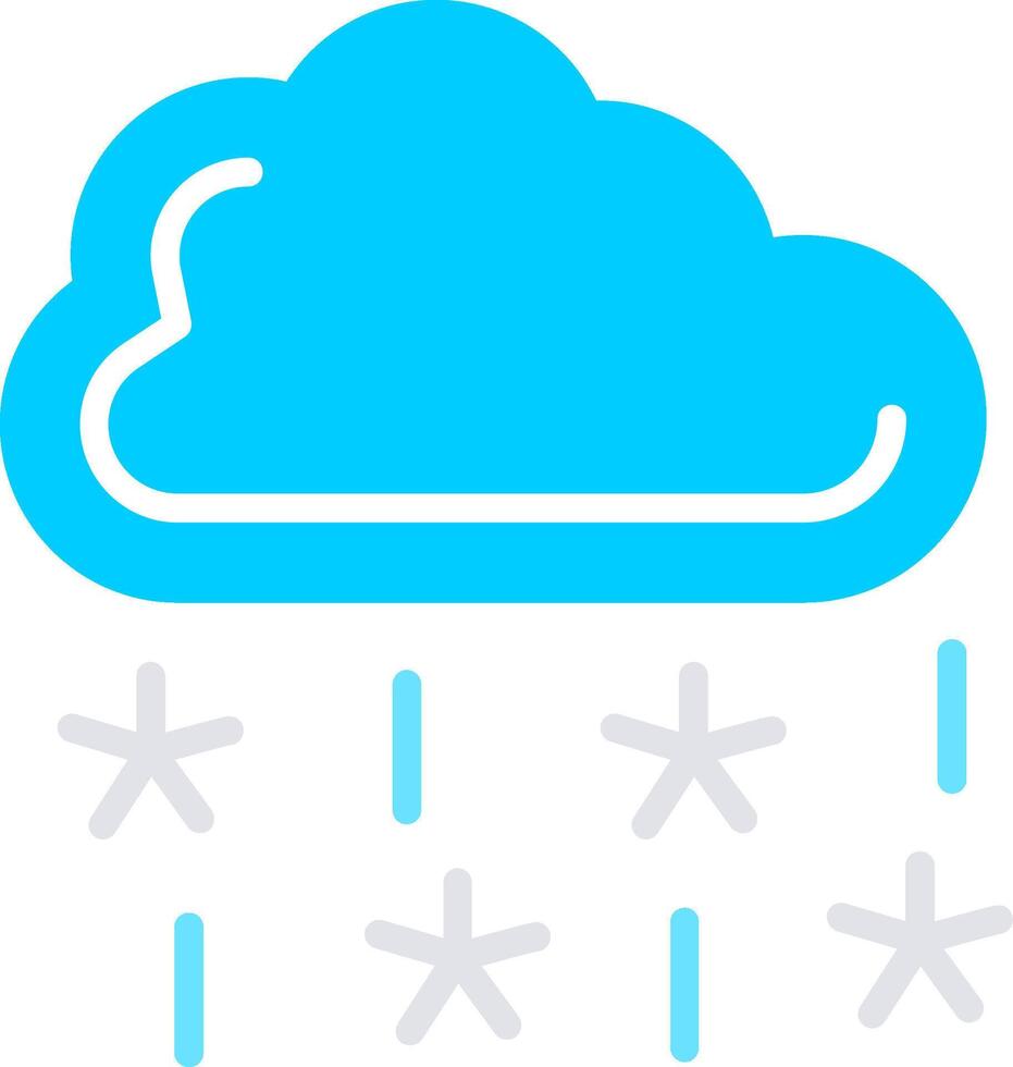 Sleet Flat Icon Design vector