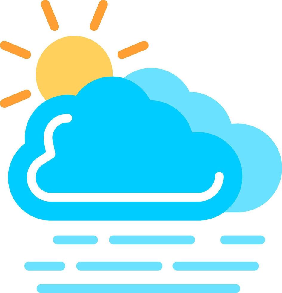 Haze Flat Icon Design vector