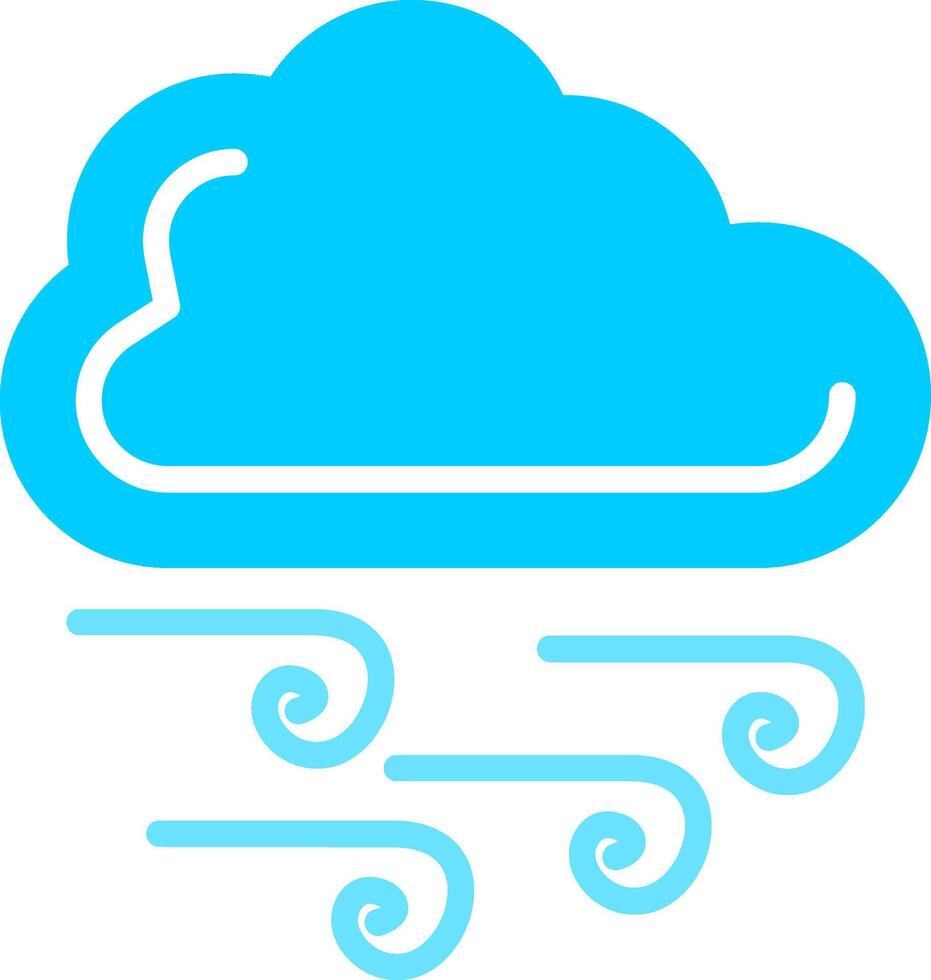 Windy Flat Icon Design vector