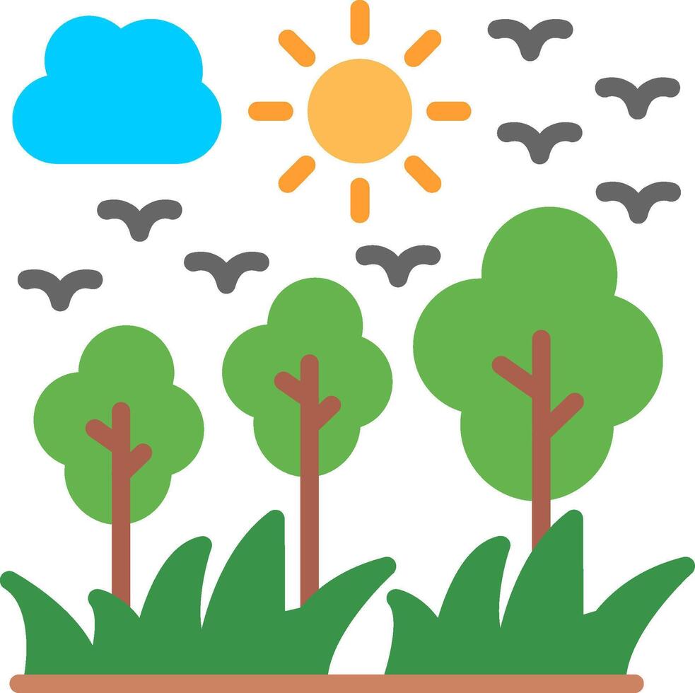 Jungle Flat Icon Design vector
