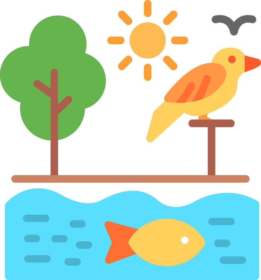 Ecosystem Flat Icon Design vector