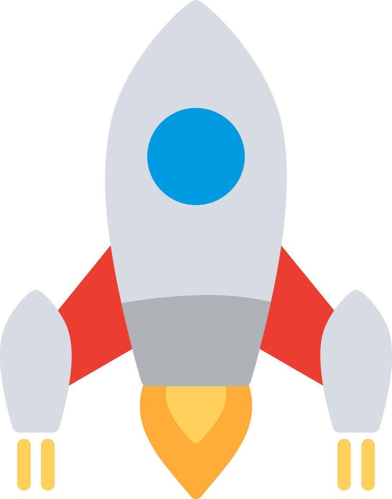 Launching Flat Icon Design vector
