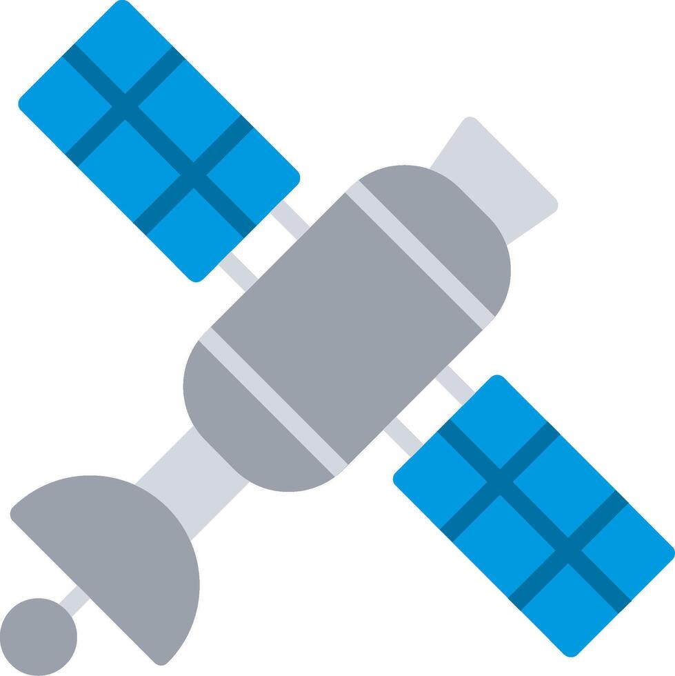 Satelite Flat Icon Design vector