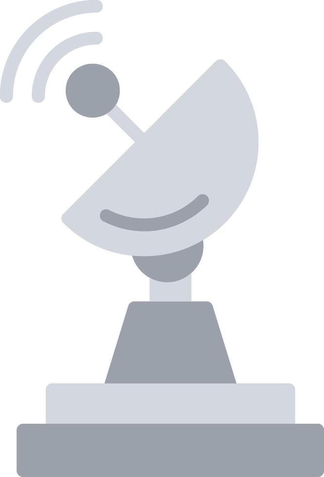 Satellite Dish Flat Icon Design vector