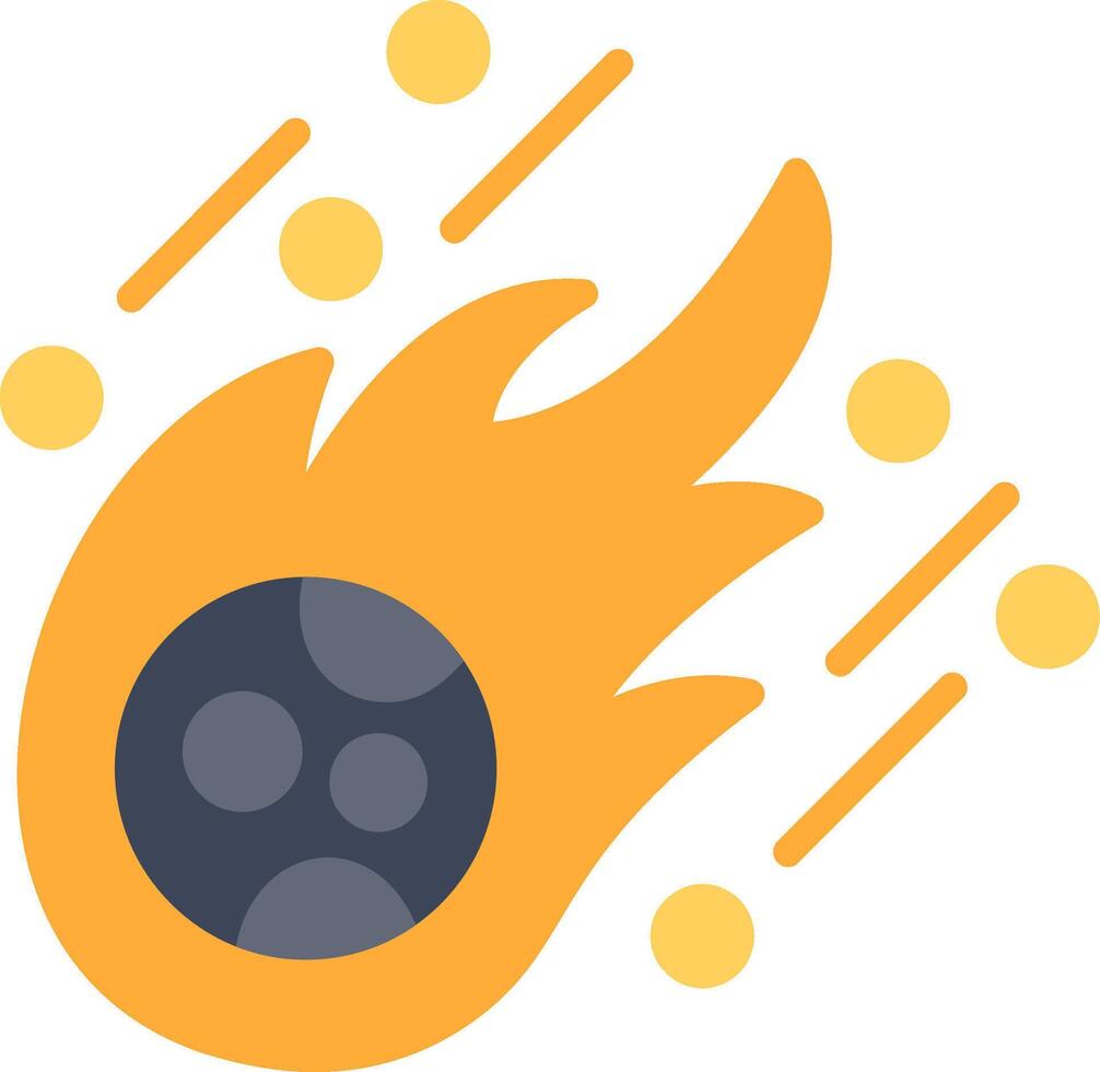Meteor Flat Icon Design vector