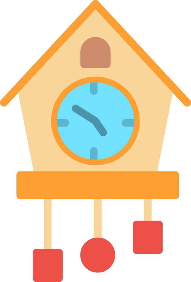 Cuckoo Clock Flat Icon Design vector