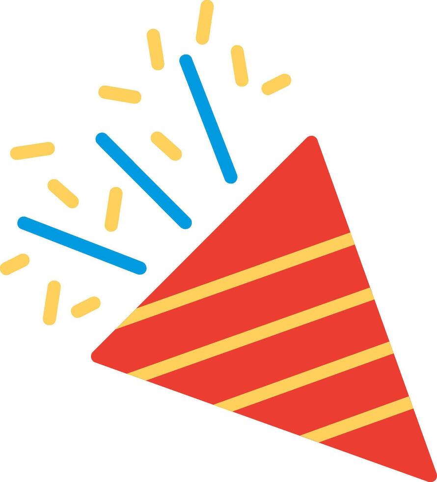 Party Popper Flat Icon Design vector