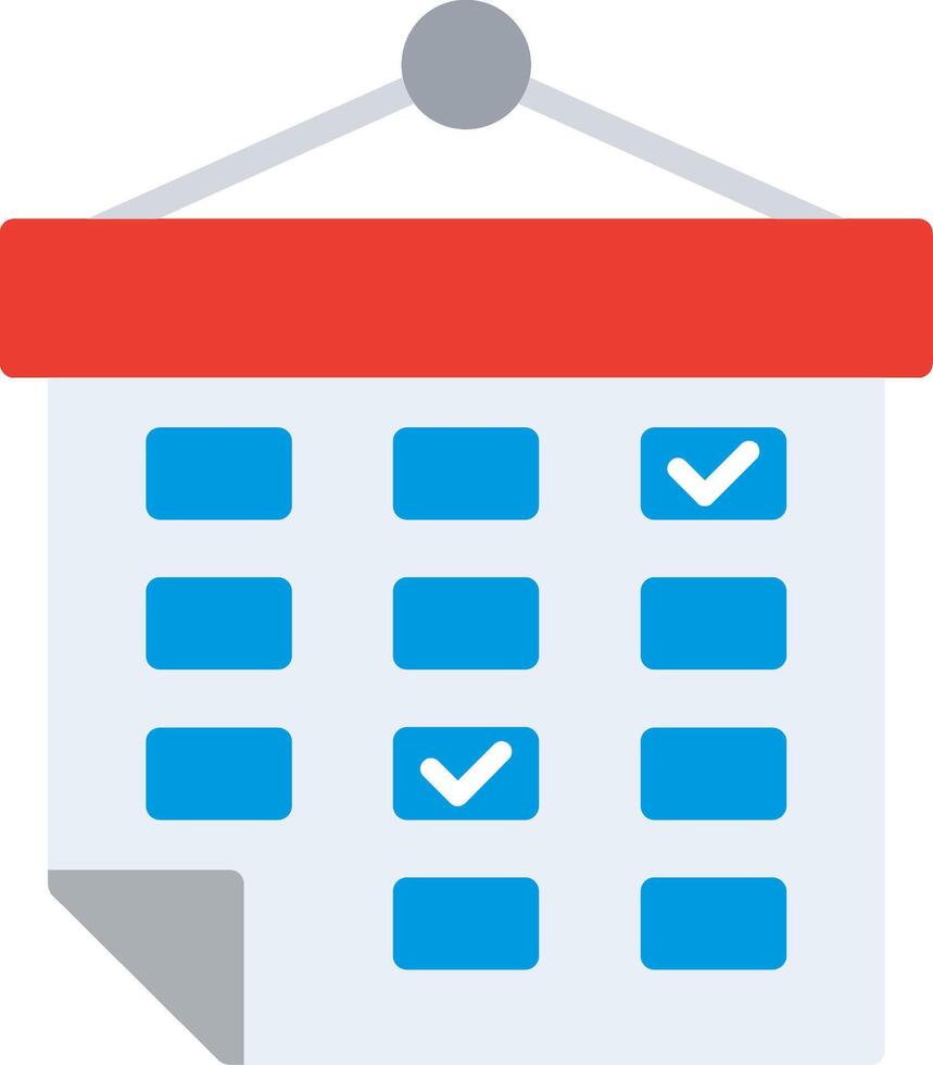 Wall Calendar Flat Icon Design vector