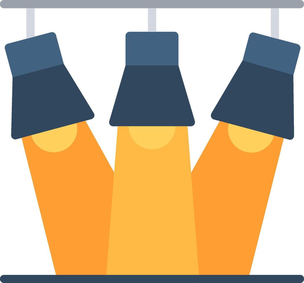 Spotlight Flat Icon Design vector